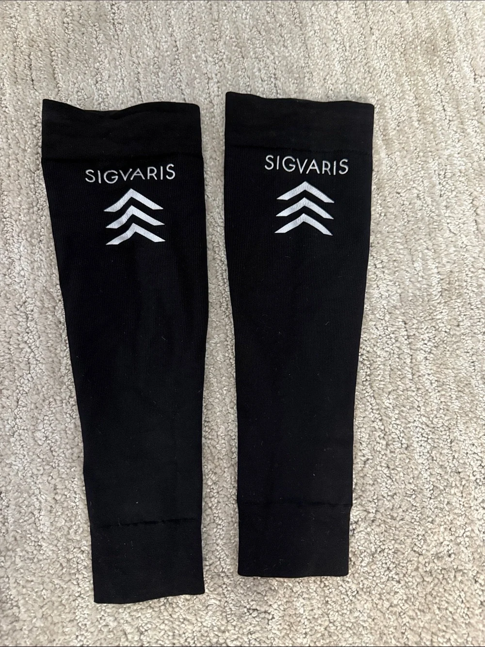 Sigvaris Black Compression Calf Sleeves - Women's Support